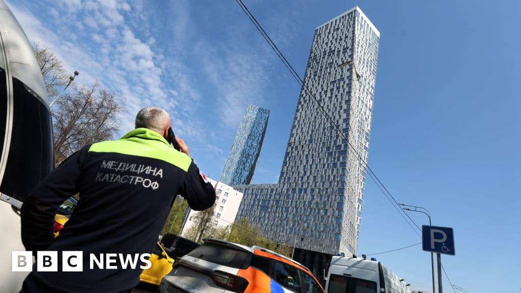 Ukrainian Drone Strikes Moscow High-Rise Before Victory Day