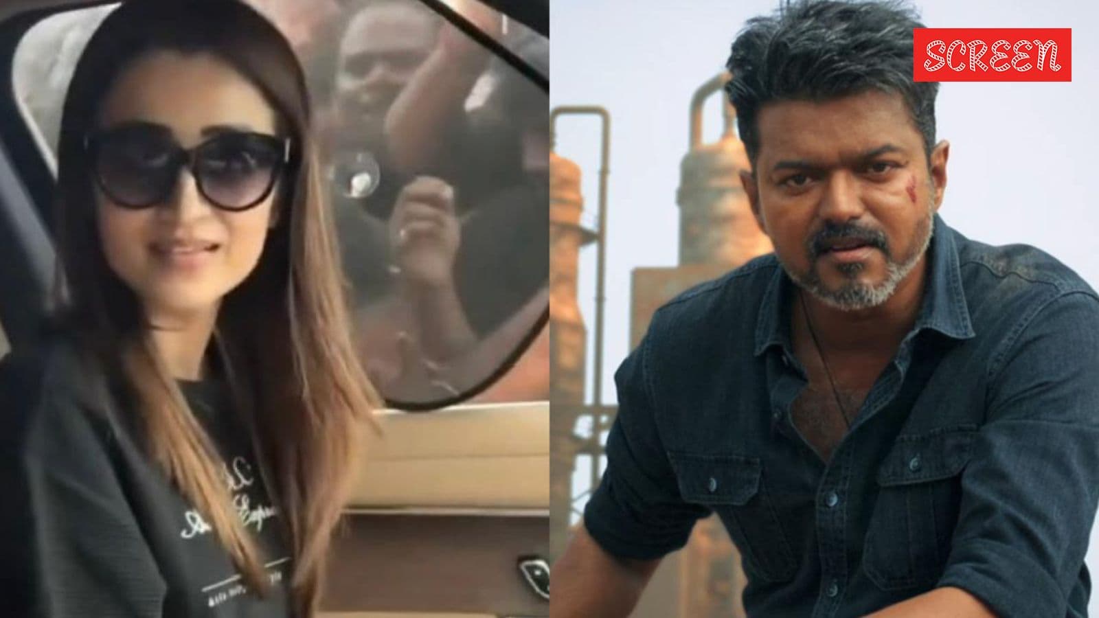 Trisha Blushes as Fans Inquire About Vijay at Karuppu Screening