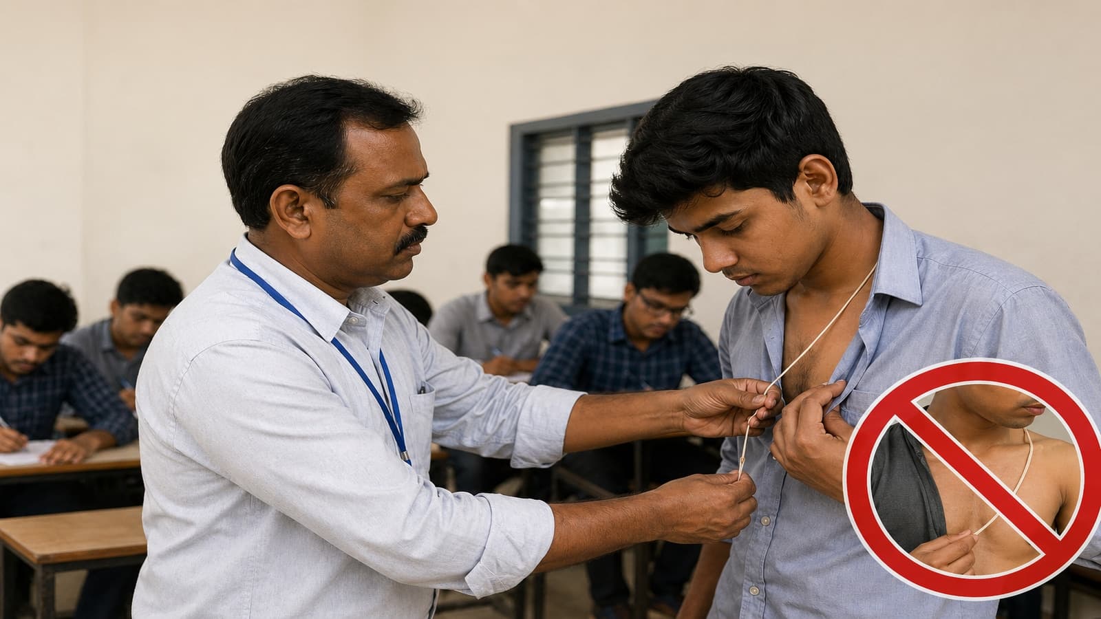 CET 2026: Students Protest Removal of Sacred Threads in Bengaluru