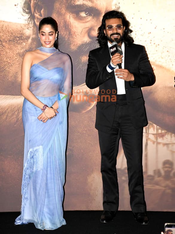 Major Stars Shine at Peddi Trailer Launch in Mumbai