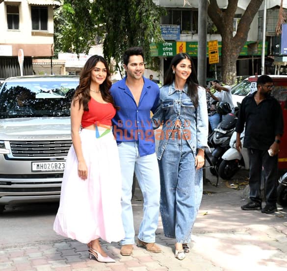 Varun Dhawan, Mrunal Thakur Shine in Bandra for New Film