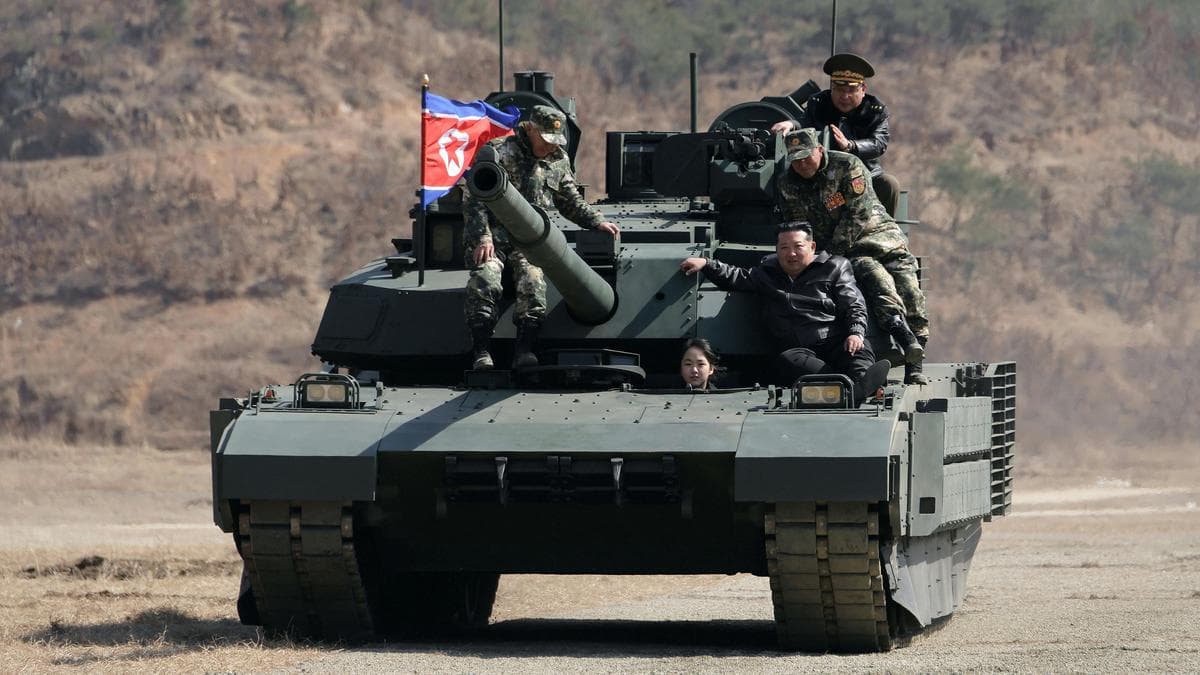 Kim Jong Un Takes Daughter on Tank Ride Amid Military Drills