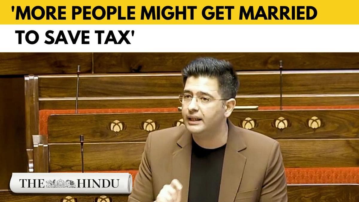 Raghav Chadha Proposes Joint Income Tax Filing for Couples